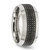 Chisel Stainless Steel Polished Black 0.33ct Diamond 10 mm Wedding Band - View 5