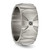 Stainless Steel Brushed Black 0.06ct Diamond Cross 10 mm Wedding Band - View 5