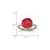 Stainless Steel Polished Red Glass Ring - View 6