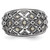 Stainless Steel Antiqued and Polished Marcasite Ring - View 5