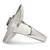 Stainless Steel Polished Mother of Pearl/Druzy Quartz and Crystal Ring - View 3