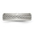 Stainless Steel with Sterling Silver Braid Inlay Brushed/Polished 6 mm Wedding Band - SR465 - View 3