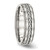 Stainless Steel with Sterling Silver Braid Inlay Brushed/Polished 6 mm Wedding Band - SR465 - View 4