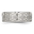Stainless Steel Polished and Textured with Cubic Zirconia 8 mm Wedding Band - View 3