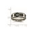 Stainless Steel Polished Black Ion-Plated with Cubic Zirconia Cross 8 mm Wedding Band - View 7