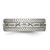 Chisel Stainless Steel Polished Diamond Cut 7 mm Wedding Band, Half Round - View 3