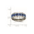 Chisel Stainless Steel Polished with Blue Carbon Fiber Inlay 8 mm Beveled Edge Wedding Band - View 6