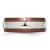 Chisel Stainless Steel Brushed/Polished Brown Ion-Plated Edge 0.04ct Diamond 8 mm Wedding Band - View 3