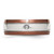 Chisel Stainless Steel Brushed/Polished Brown Ion-Plated Edge 0.04ct Diamond 8 mm Wedding Band - View 4