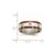 Chisel Stainless Steel Brushed/Polished Brown Ion-Plated Edge 0.04ct Diamond 8 mm Wedding Band - View 7