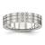 Stainless Steel Brushed with Cubic Zirconia 6 mm Grooved Wedding Band