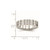 Stainless Steel Brushed with Cubic Zirconia 6 mm Grooved Wedding Band - View 7