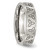Chisel Stainless Steel Brushed with Engraved Trinity Symbol 6 mm Wedding Band, Flat - View 4