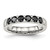 Chisel Stainless Steel Polished Black Cubic Zirconia 4 mm Wedding Band