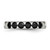 Chisel Stainless Steel Polished Black Cubic Zirconia 4 mm Wedding Band - View 4