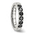 Chisel Stainless Steel Polished Black Cubic Zirconia 4 mm Wedding Band - View 5