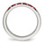 Chisel Stainless Steel Polished Red Cubic Zirconia 4 mm Wedding Band - View 2