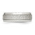 Chisel Stainless Steel Brushed Polished and Hammered 7.5 mm Wedding Band, Domed - View 3