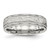 Chisel Stainless Steel Polished and Hammered 6 mm Grooved Wedding Band, Half Round
