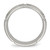 Stainless Steel Brushed and Grooved with Cubic Zirconia 8 mm Half Round Wedding Band - View 2
