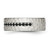 Chisel Stainless Steel Brushed and Hammered with Black Cubic Zirconia 7.5 mm Wedding Band - View 3