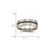 Chisel Stainless Steel Brushed and Hammered with Black Cubic Zirconia 7.5 mm Wedding Band - View 7