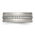 Chisel Stainless Steel Brushed and Polished with Cubic Zirconia Checkered 7.5 mm Wedding Band - View 3