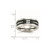 Stainless Steel Polished Black Ion-Plated Laser Cut with Cable Inlay & Cubic Zirconia 8 mm Wedding Band - View 7