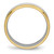 Chisel Stainless Steel Polished Yellow Ion-Plated 6 mm Grooved Wedding Band - View 2