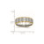 Stainless Steel Polished Yellow Ion-Plated with Cubic Zirconia 6 mm Grooved Wedding Band - View 7
