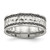 Chisel Stainless Steel Polished and Hammered 8 mm Comfort Fit Wedding Band, Flat