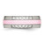 Stainless Steel Polished Pink Ceramic Cubic Zirconia Ring, 7 mm - View 4