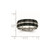 Stainless Steel Polished Black Ion-Plated 8 mm Ridged Edged Wedding Band - View 6