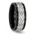 Chisel Stainless Steel Brushed Black Ion-Plated 8 mm Grooved Wedding Band - View 4
