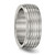 Stainless Steel Polished 8 mm Grooved Wedding Band, 8 mm Band - SR581 - View 4