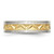 Chisel Stainless Steel Brushed Yellow Ion-Plated 6 mm Grooved Wedding Band - View 3