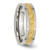Chisel Stainless Steel Brushed Yellow Ion-Plated 6 mm Grooved Wedding Band - View 4