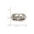 Stainless Steel Polished Beaded and Grooved 8 mm Wedding Band - View 6