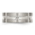Stainless Steel Brushed and Polished 8 mm Grooved Wedding Band - View 3