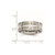 Stainless Steel Brushed and Polished 8 mm Grooved Wedding Band - View 6