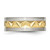 Chisel Stainless Steel Brushed Yellow Ion-Plated 8 mm Grooved Wedding Band, 6 mm Band, 8 mm Wide - View 3
