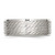 Chisel Stainless Steel Polished with Brushed and Textured Center 7 mm Wedding Band, Flat - View 3