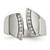 Chisel Stainless Steel Polished Cubic Zirconia Ring - SR604