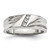 Stainless Steel Polished with Cubic Zirconia 6.75 mm Wedding Band