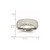 Chisel Stainless Steel Brushed and Polished Textured 8 mm Wedding Band, Half Round - View 6
