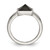 Stainless Steel Polished with Solid Black Carbon Fiber Geometric Ring, 2.55 mm - View 2