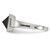Stainless Steel Polished with Solid Black Carbon Fiber Geometric Ring, 2.55 mm - View 3