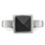 Stainless Steel Polished with Solid Black Carbon Fiber Geometric Ring, 2.55 mm - View 4