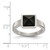 Stainless Steel Polished with Solid Black Carbon Fiber Geometric Ring, 2.55 mm - View 5