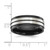 Chisel Stainless Steel Brushed and Polished Black Ion-Plated 8 mm Wedding Band, Flat - View 4